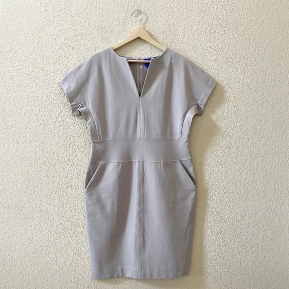 Winser London Dress Miracle Katherine Sheath Classic Work Office Minimal Gray 16 - Picture 3 of 11
